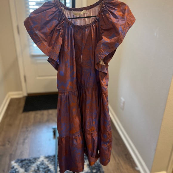 Marie Oliver Dresses & Skirts - Marie Oliver Rust and Blue Mini Dress